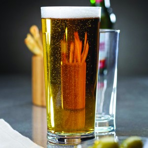 Pint Glasses and Beer Glasses on a table