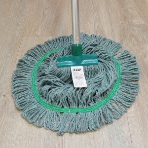 A mop head being used to showcase hygiene supplies