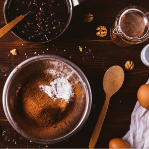 An Ambient food display that features range of flour and Baking products