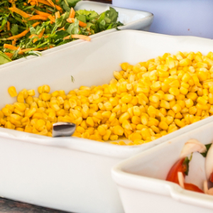 Ambient food and canned food being seasoned