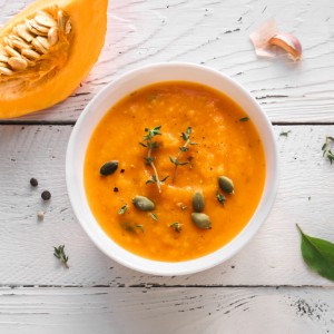 An Ambient Food Display that features Soups pictures 