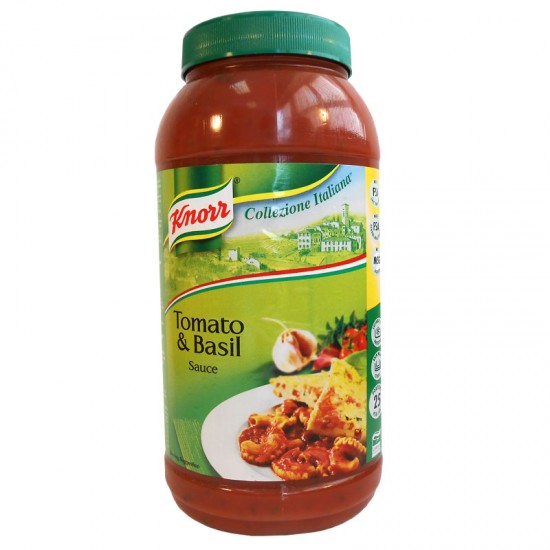 Knorr Rtu Tomato & Basil Sauce 2.2l Tub of Knorr Ready to use Tomato & Basil Sauce 2.2l