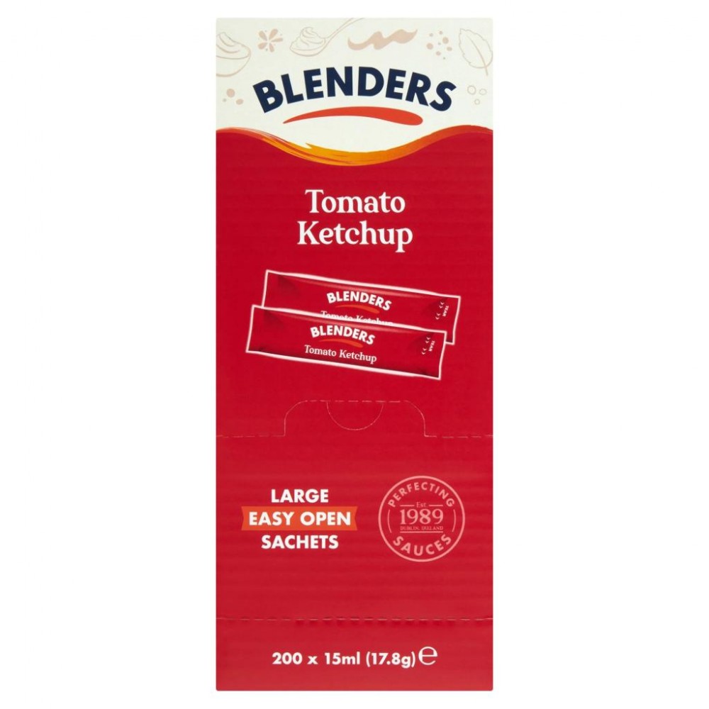 Blenders Range Tomato Ketchup Sachets Irish Sauce Supplier