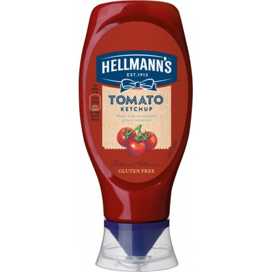 Red bottle of Hellmanns Ketchup Squeezy