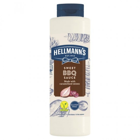 Hellmanns Bbq Sauce 6 X 950g in squeezy bottle