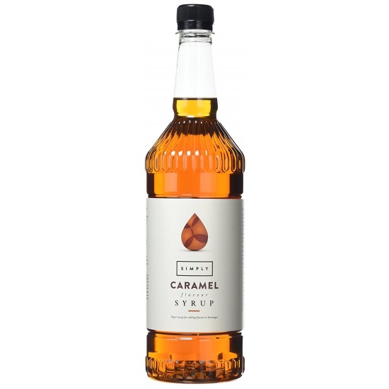 Simply Caramel Syrup 1lt Bottle of Golden Simply Caramel Syrup
