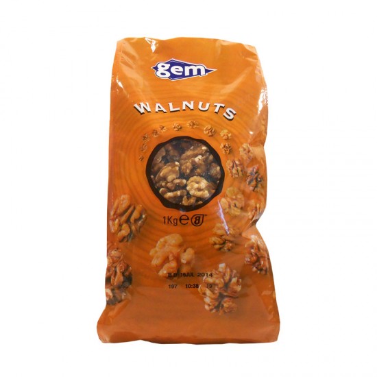 Translucent Bag of Gem Walnuts Halves 1kg