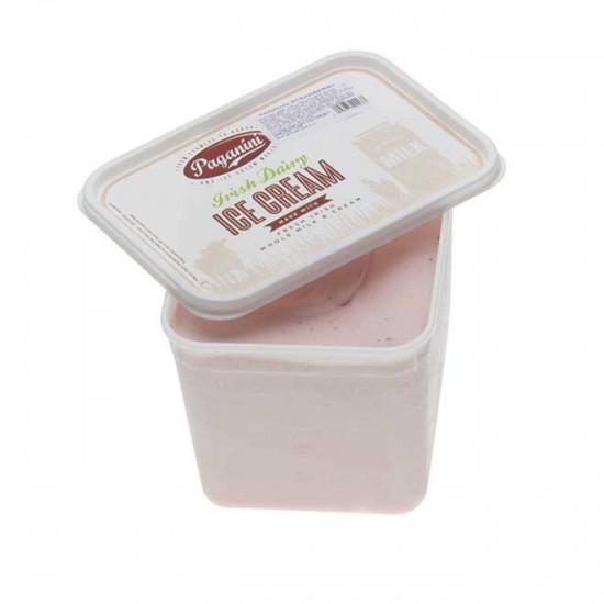 Tub of Paganini Strawberry Ice Cream