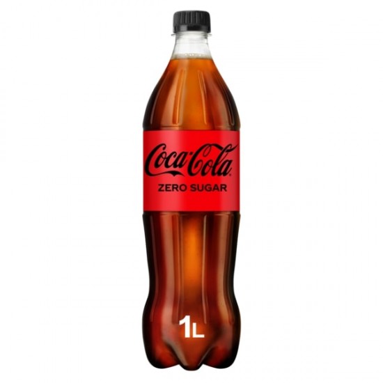 Coca Cola Zero Bottle with Red Label