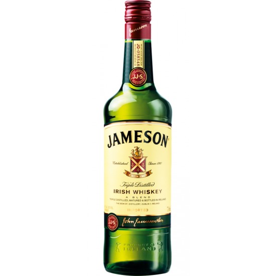 Jameson 1 Litre Irish Whiskey in Green Bottle with Red Cap