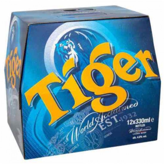 Tiger Lager Beer Can - 24 Cans X 330 Ml