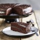 Dbl Chocolate Fudge Cake 16 Portions Image Round Chocolate Cake Standing On A Cake Stand