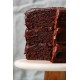 Dbl Chocolate Fudge Cake 16 Portions Image Round Chocolate Cake Standing On A Cake Stand
