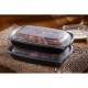 Clear Lid 1000cc Black Container X 200 Clear Lid 1000cc Black Container