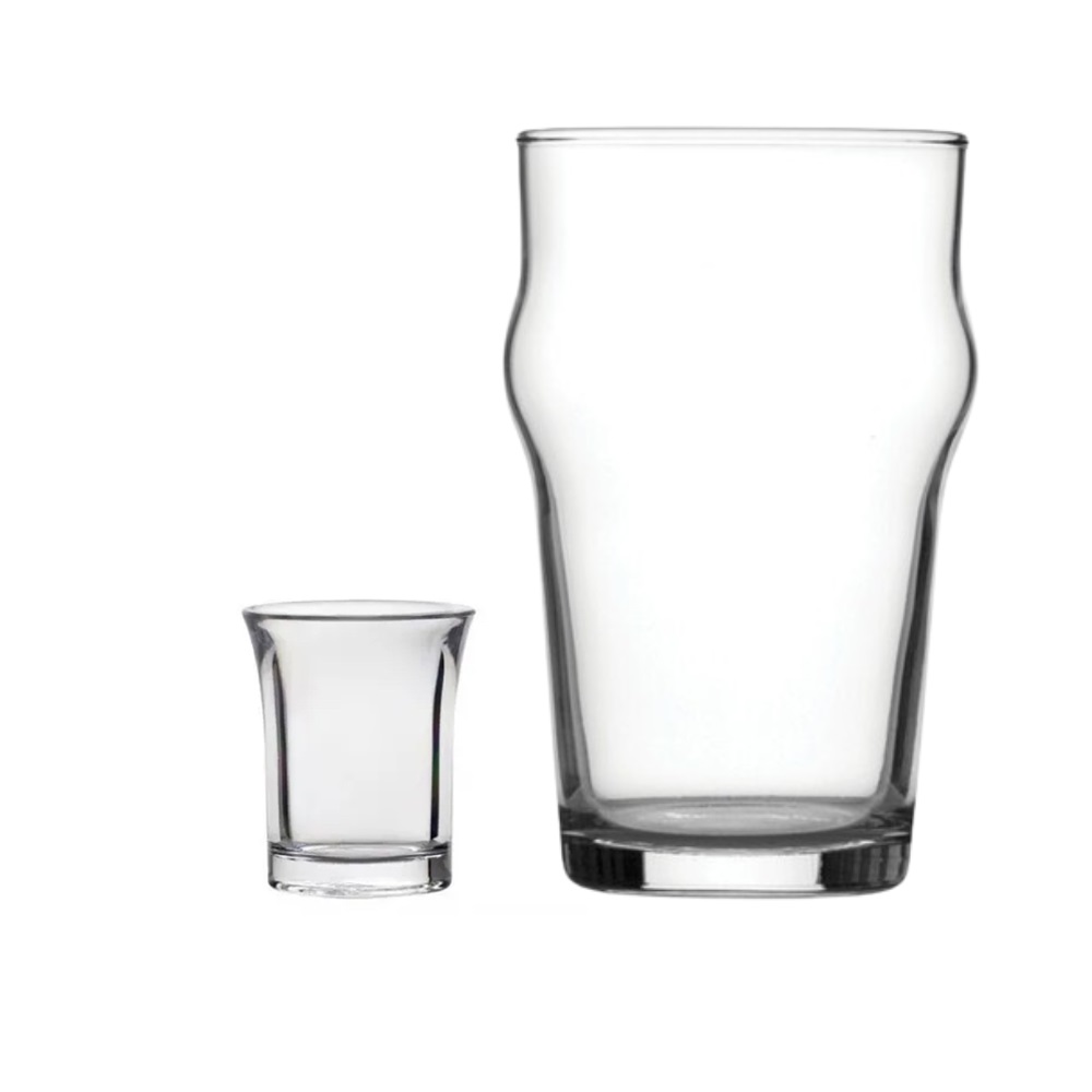 Plastic Pint Glasses  Reusable/Disposable 10oz, 20oz & Half Pint Beer Cups  (Set) Guinness Glasses