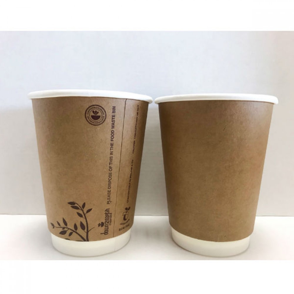 Compostable D/w 12oz Chestnut Cup X 500