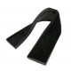 Bar Long Service Mat 24x3.25'' Black Black Rubber Mat