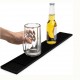 Bar Long Service Mat 24x3.25'' Black Black Rubber Mat