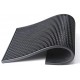 Glass on a Black Rubber Mat Black Rubber Bar Service Mat 18x12'' Black