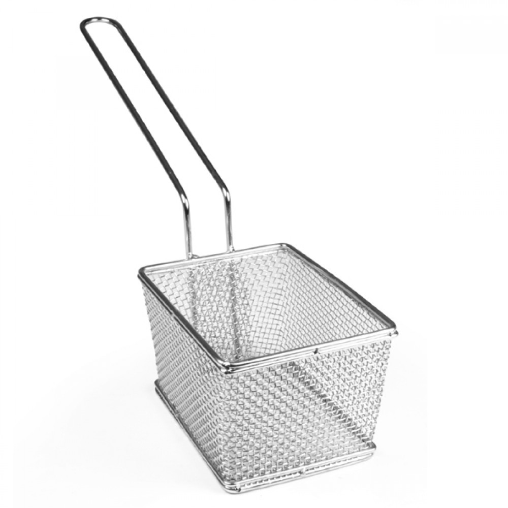 Serving Basket Mini Stainless Steel Square Fry Basket