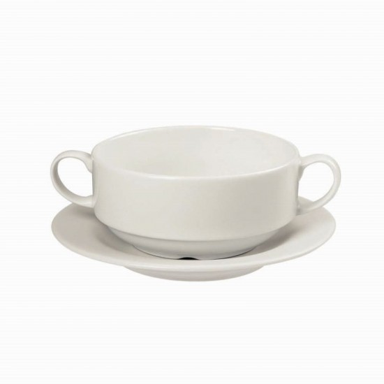 White Handled Stackable Bowl