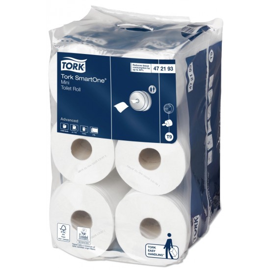 Tork Smartone Mini Toilet Roll 2ply X 12 White Tork Smartone Mini Toilet Roll 2ply X 12
