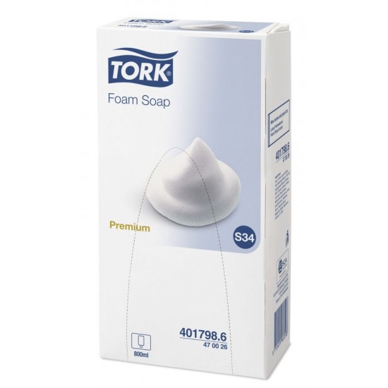 Box of Tork Non Perfumed Foam Soap 800ml X 6