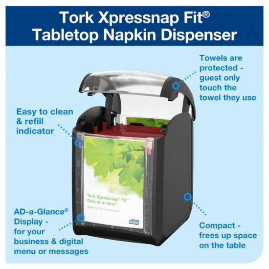 TORK XPRESSNAP FIT ADVANCED WHT DISP NAP 2-PLY