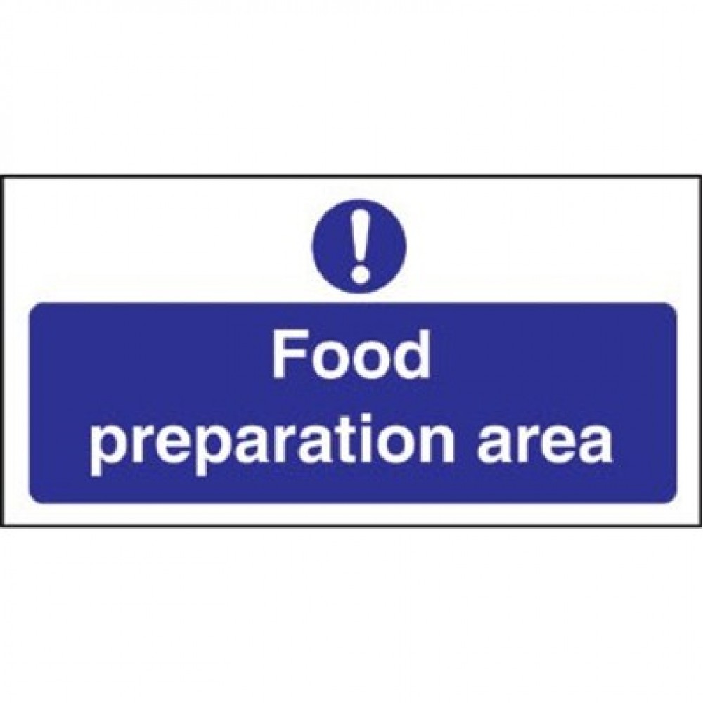 Food Prepartion Signs : Food Prep Area Sticker Sign 100mm ...
