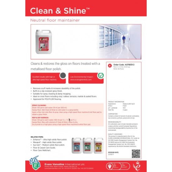 Evans Clean & Shine 5l Evans Clean & Shine 5l