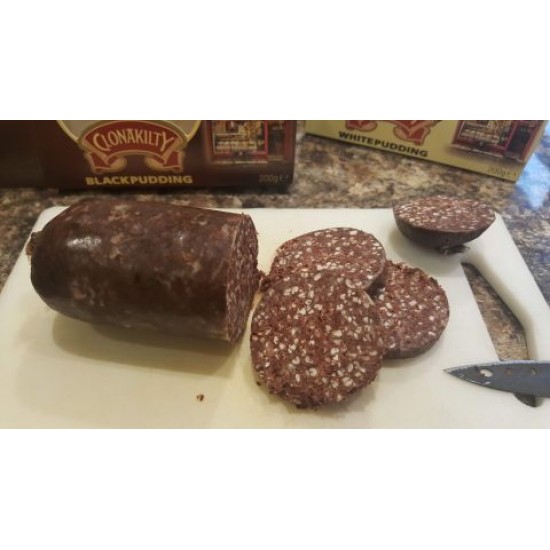 Clonakilty Black Pudding Picture Clonakilty Black Pudding on a Wooden Table