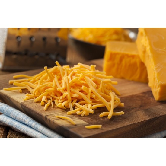 Grated Pile of Cheese Red Cheddar