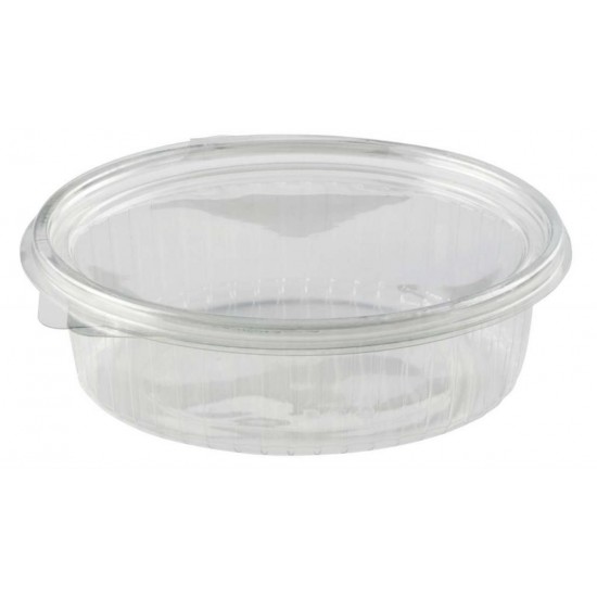 Oval  Hinged Clear Salad Container 375cc X 50