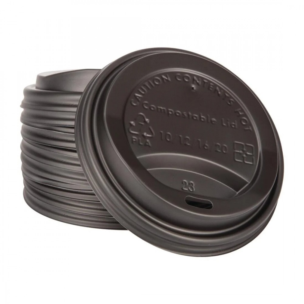 12/16oz Black Compostable Lid X1000