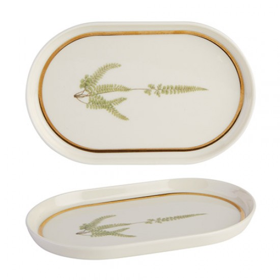 Botanical Fine China : Botanical Oval Plate 18cm X 6