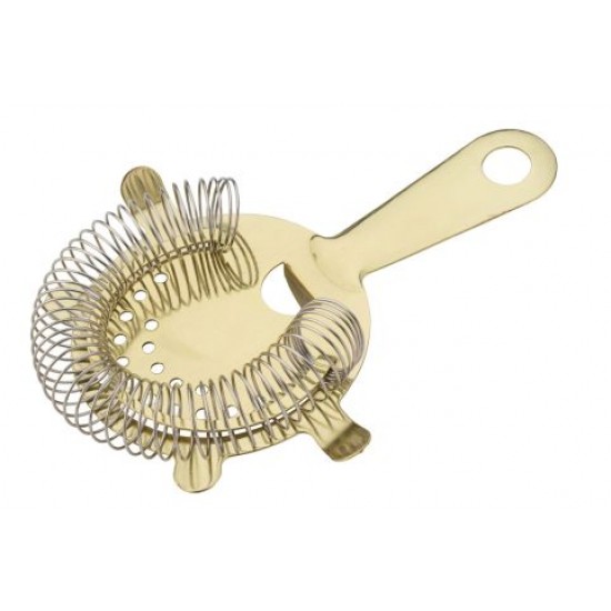 Gold Cocktail Strainer 4 Prong X 6