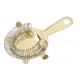 Gold Cocktail Strainer 4 Prong X 6