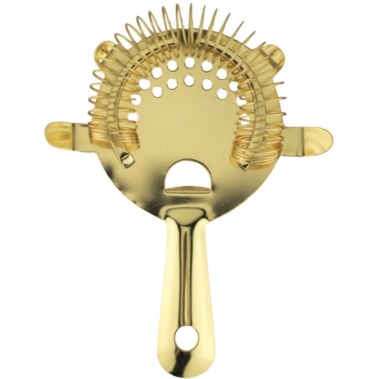 Gold Cocktail Strainer 4 Prong X 6