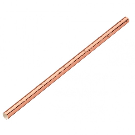 Bio Paper Copper Cocktail Straw 5.5'' X 250 Paper Copper Cocktail Straw