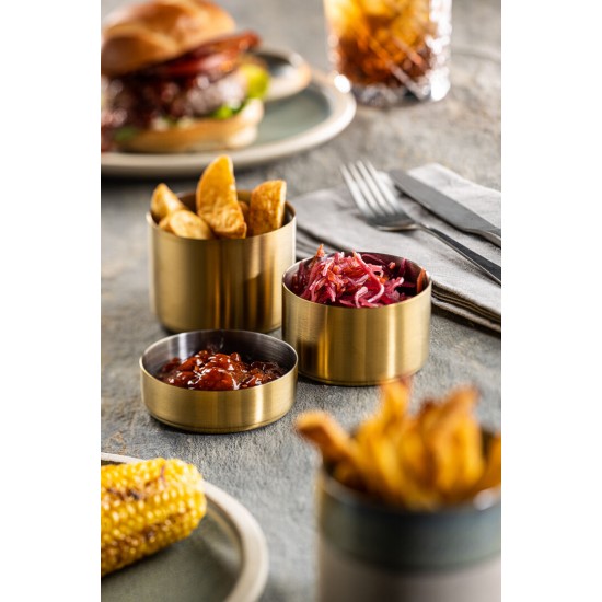 Gold Rim Ramekin Metal Ramekins & Jars : Brushed Gold Ramekin 9oz (26cl) X 6