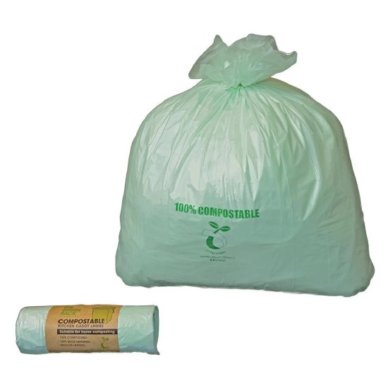 Green Bag Jantex Compostable Caddy Liners Sml - 406x457mm 10ltr (roll 24)