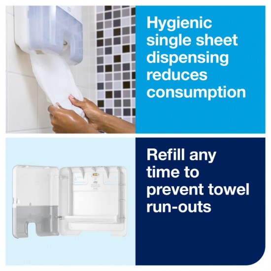Tork White Multifold Mini Hand Towel Dispenser
