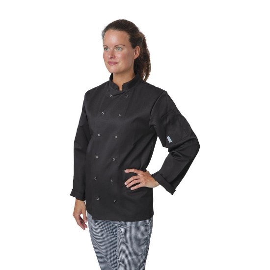 ladies black chef jacket