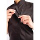 Chef  Wearing Zip Black Short Sleeve Jacket