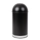 Bolero Steel Bullet Bin With Open Lid (blk) - 40ltr