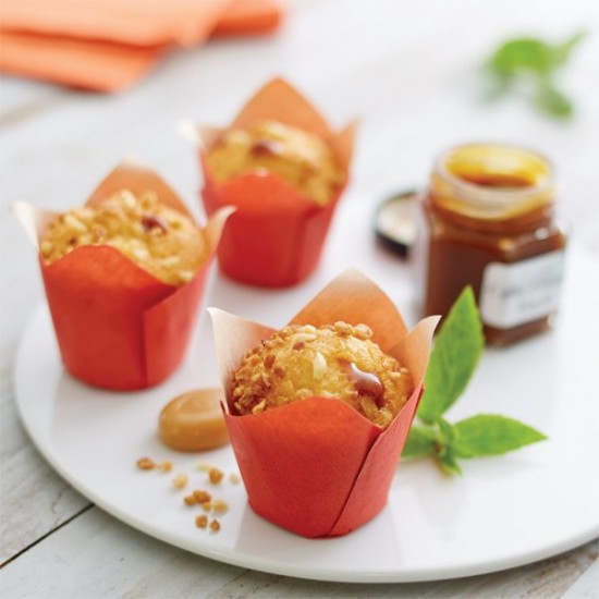 Salted Caramel Filled Mini Muffin Picture Salted Caramel Filled Mini Muffin on a Serving Platter
