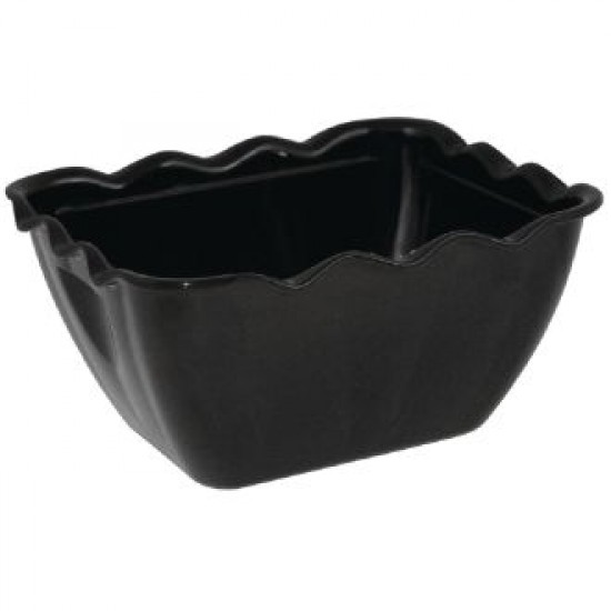 Kristallon Sml Salad Crock Blk San - 0.75ltr 165x135x85mm Black Kristallon Small Salad Square Bowl