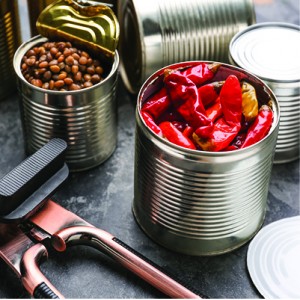 Canned Vegetables on a table.