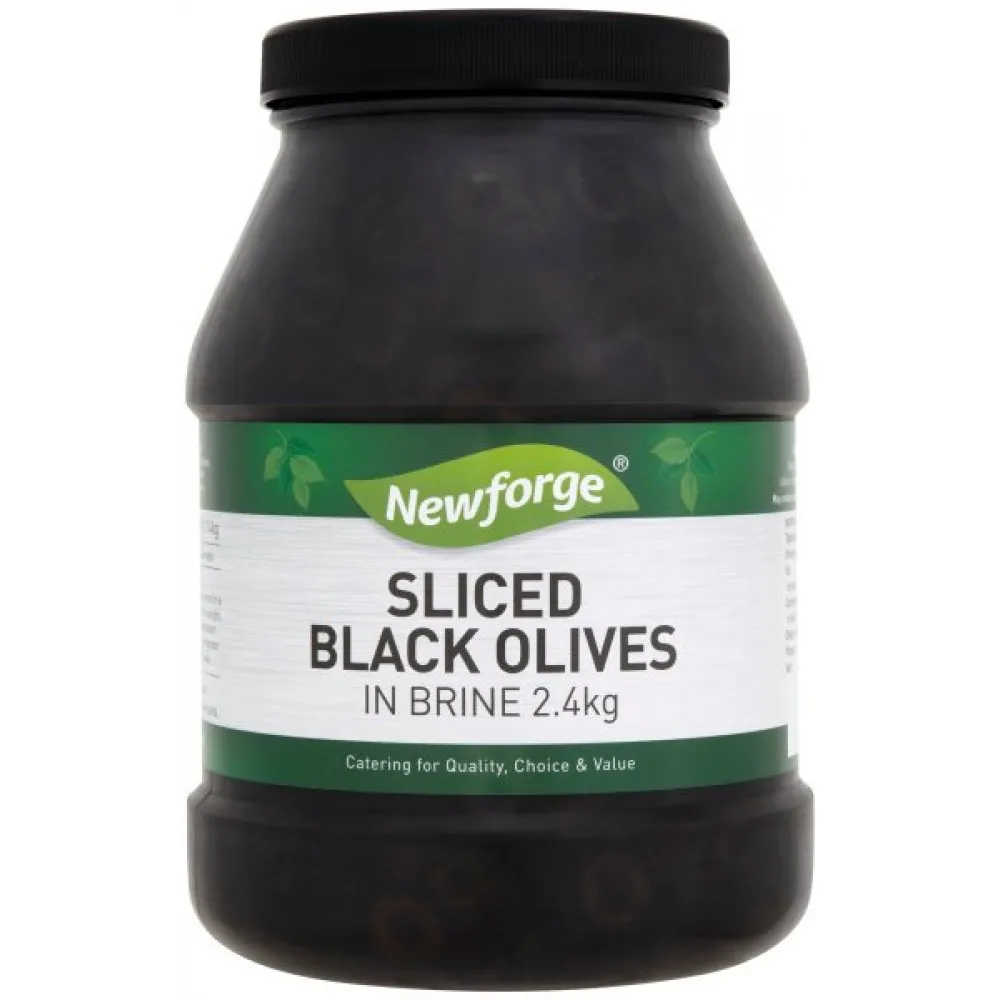 Newforge Sliced Black Olives 2.40kg
