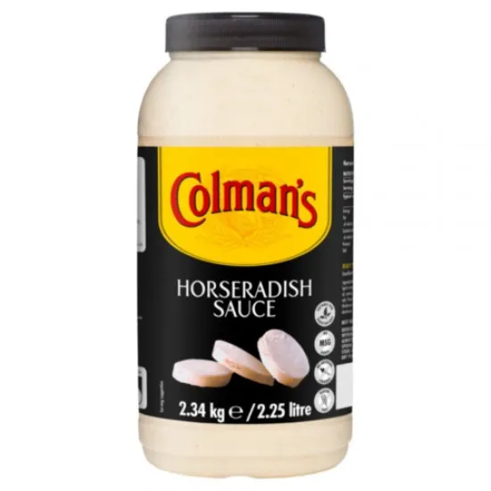 White Bottle of Colmans Horseradish Sauce 2.25ltr